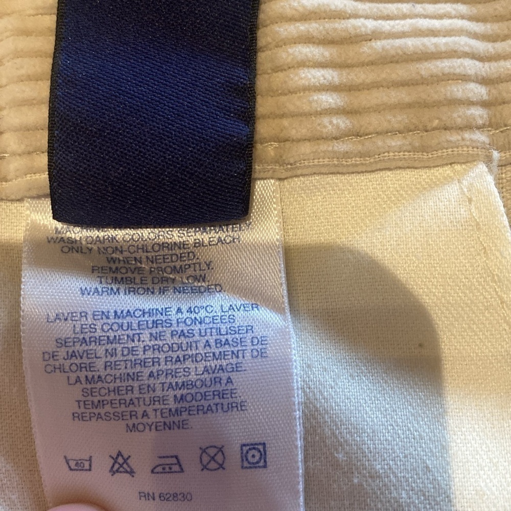 Lands End Cream Corduroy Cord Pants Trousers Size W36 x L29 - Picture 5 of 7